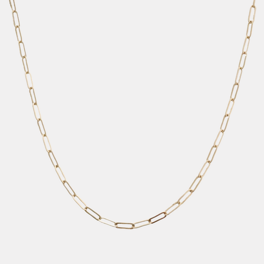 Gold Piper Paperclip Chain Necklace