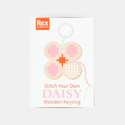 Stitch Your Own Daisy Wooden Keyring Kit
