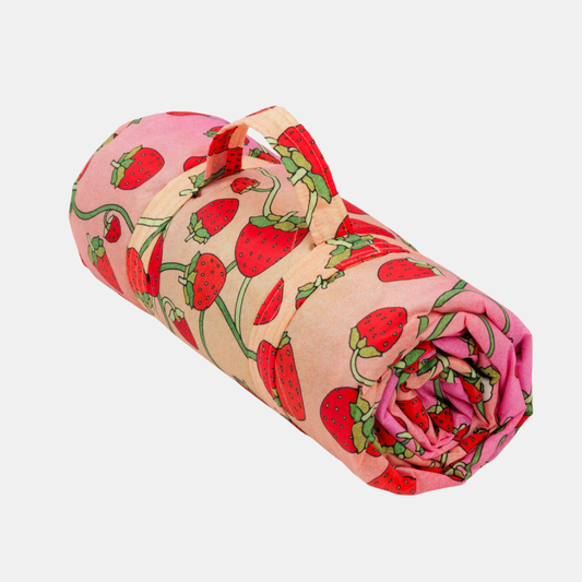 Strawberry Blossom Puffy Picnic Blanket