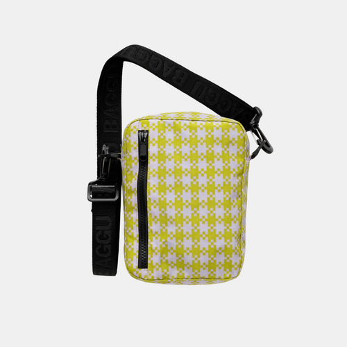 Pink & Pistachio Pixel Gingham Sport Crossbody
