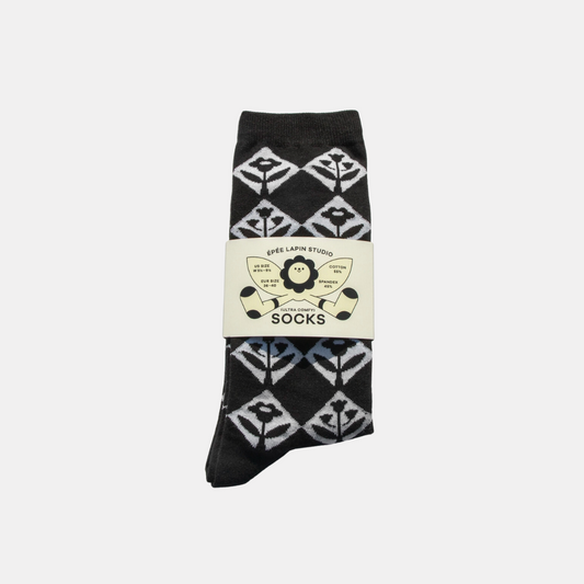 Floral Argyle Socks