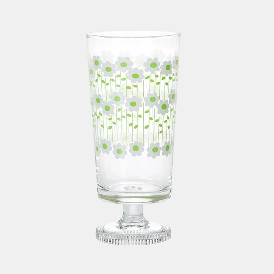 Aderia Retro Rhapsody Floral Footed Parfait Glass