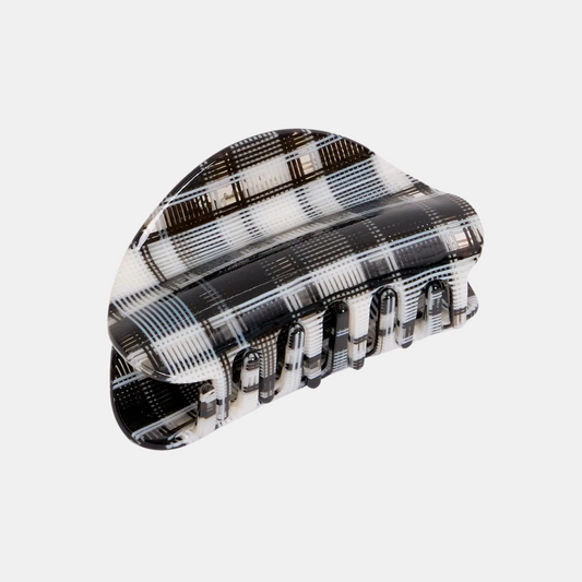 Black Plaid Juno Hair Claw