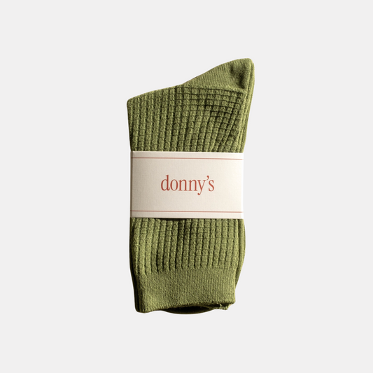 Sage Waffle Socks