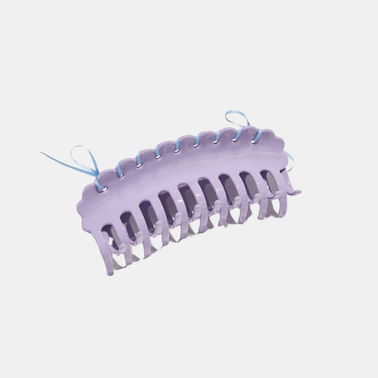 Lilac Laced Bow Hair Claw