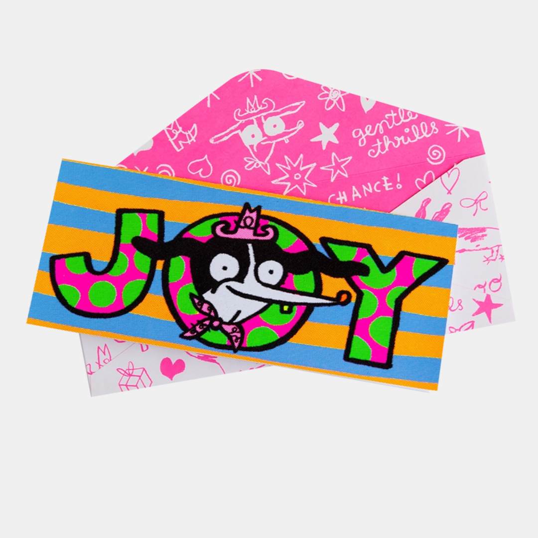 Fuzzy Neon Joy Card