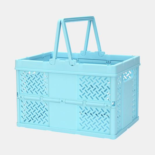 Large Blue Folding Storage Basket