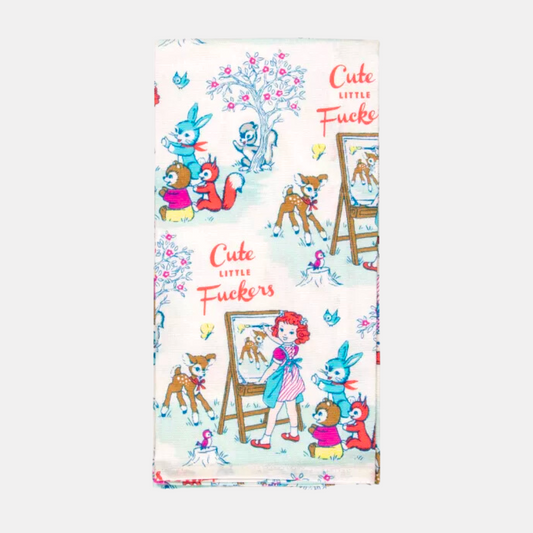Cute Little Fuckers Tea Towel