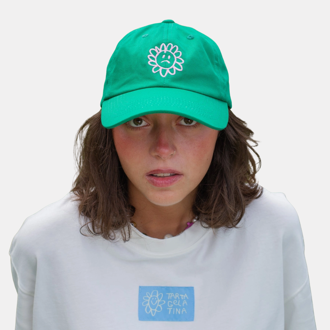 Green Silly Flower Cap