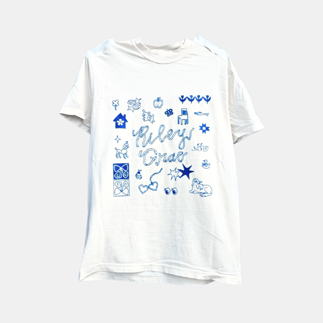 Riley Grae Blue Doodles Tee