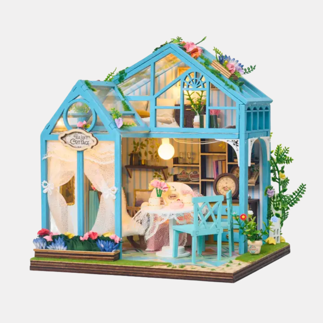Tea Loft Cottage House DIY Miniature Kit