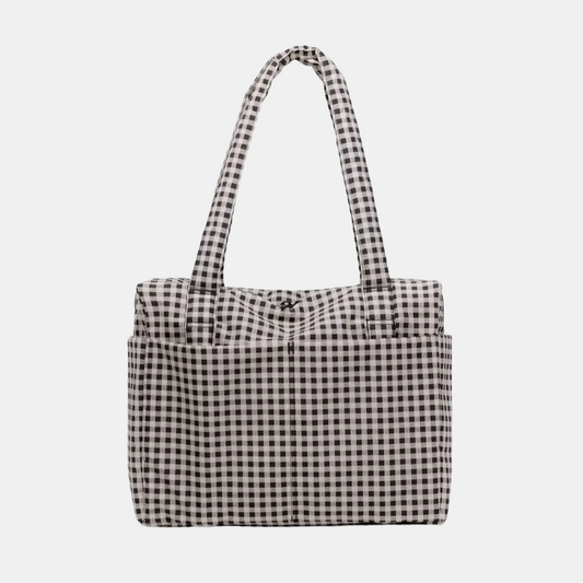 Black + White Gingham Small Cloud Carry-On