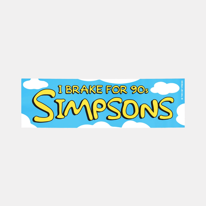 I Brake for Springfield Bumper Sticker