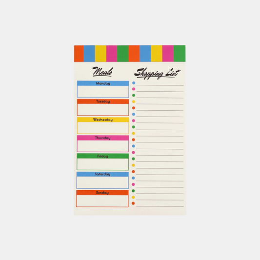 Colour Block Magnetic Shopping List