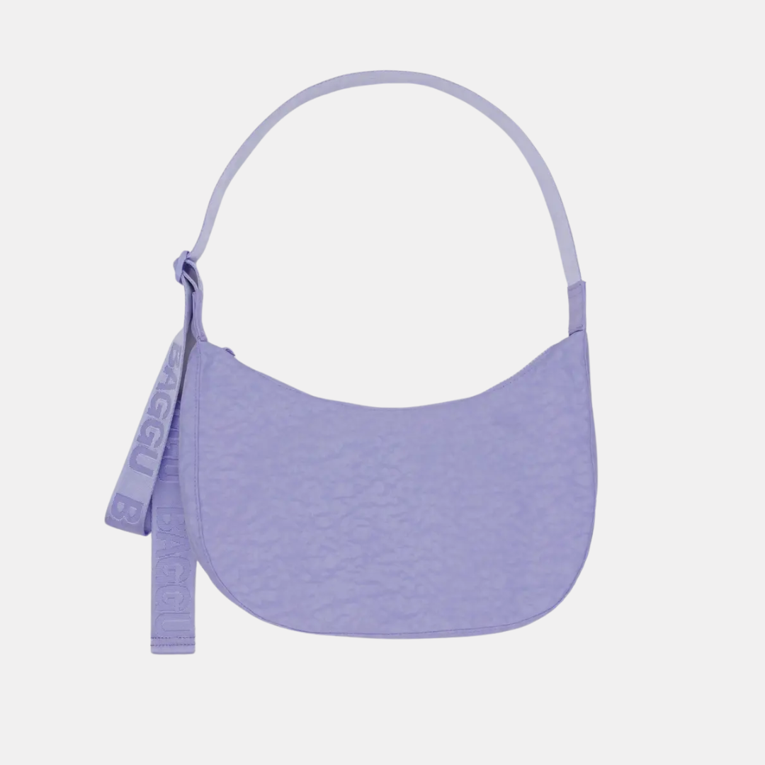 Wisteria Medium Nylon Crescent Bag