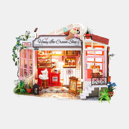 Honey Ice Cream Shop DIY Miniature Kit
