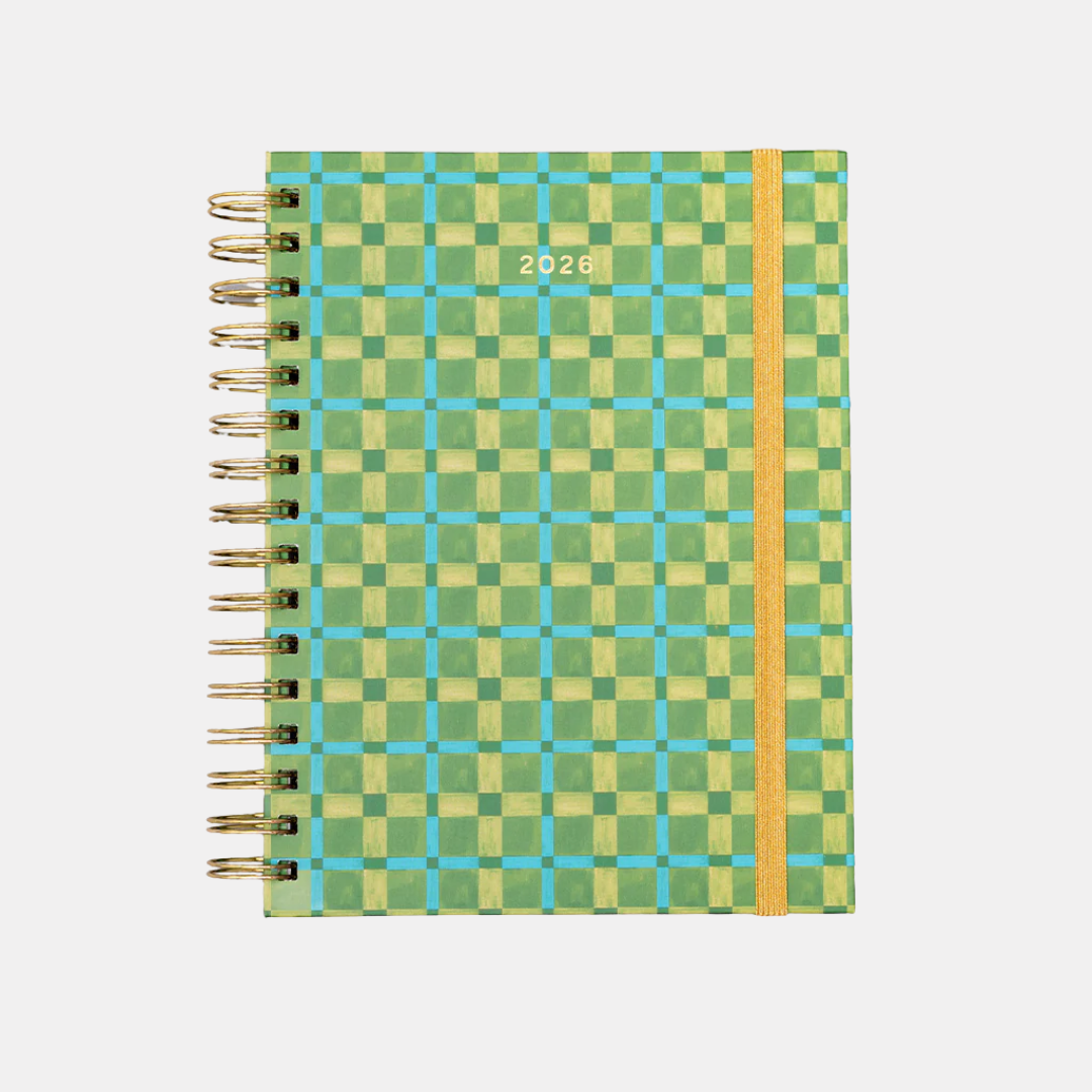 Green Plaid 2026 Planner