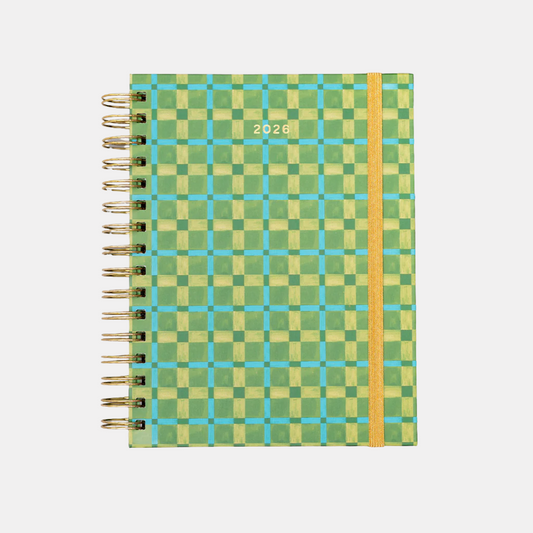 Green Plaid 2026 Planner