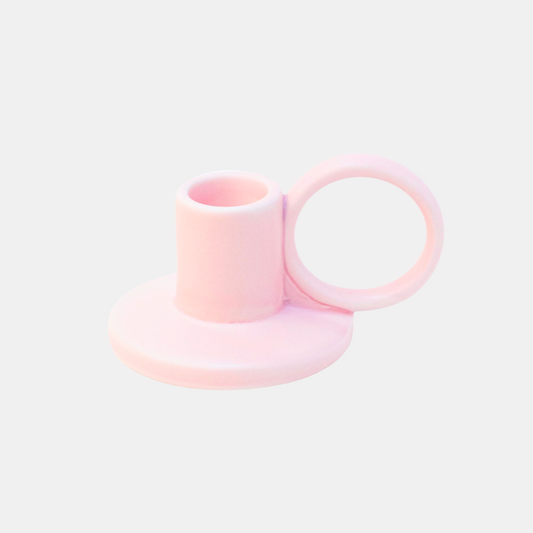 Pink Hoop Candle Holder