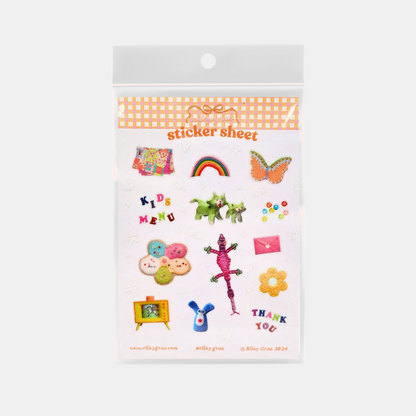 Kids Menu Sticker Sheet