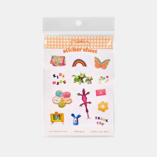 Kids Menu Sticker Sheet