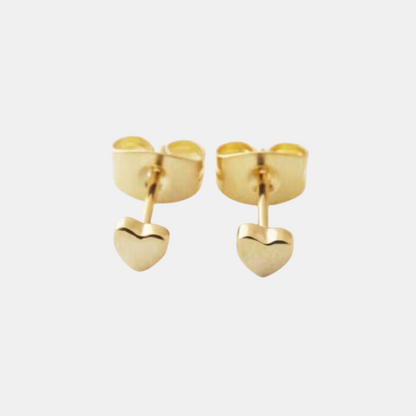 Gold Mini Heart Studs