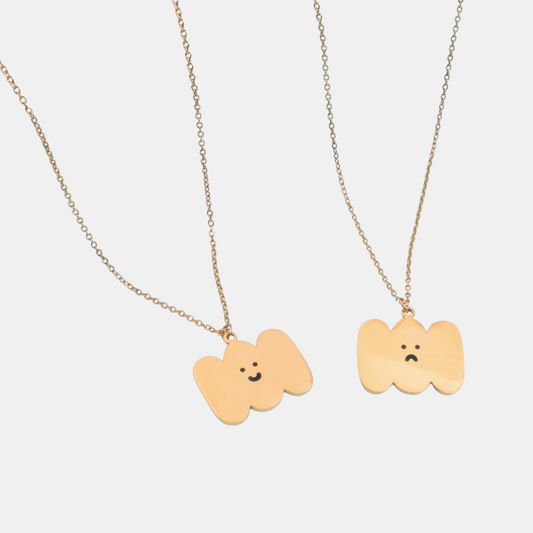 Happy Sad Cloud Necklace