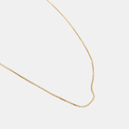 Gold Box Chain Necklace