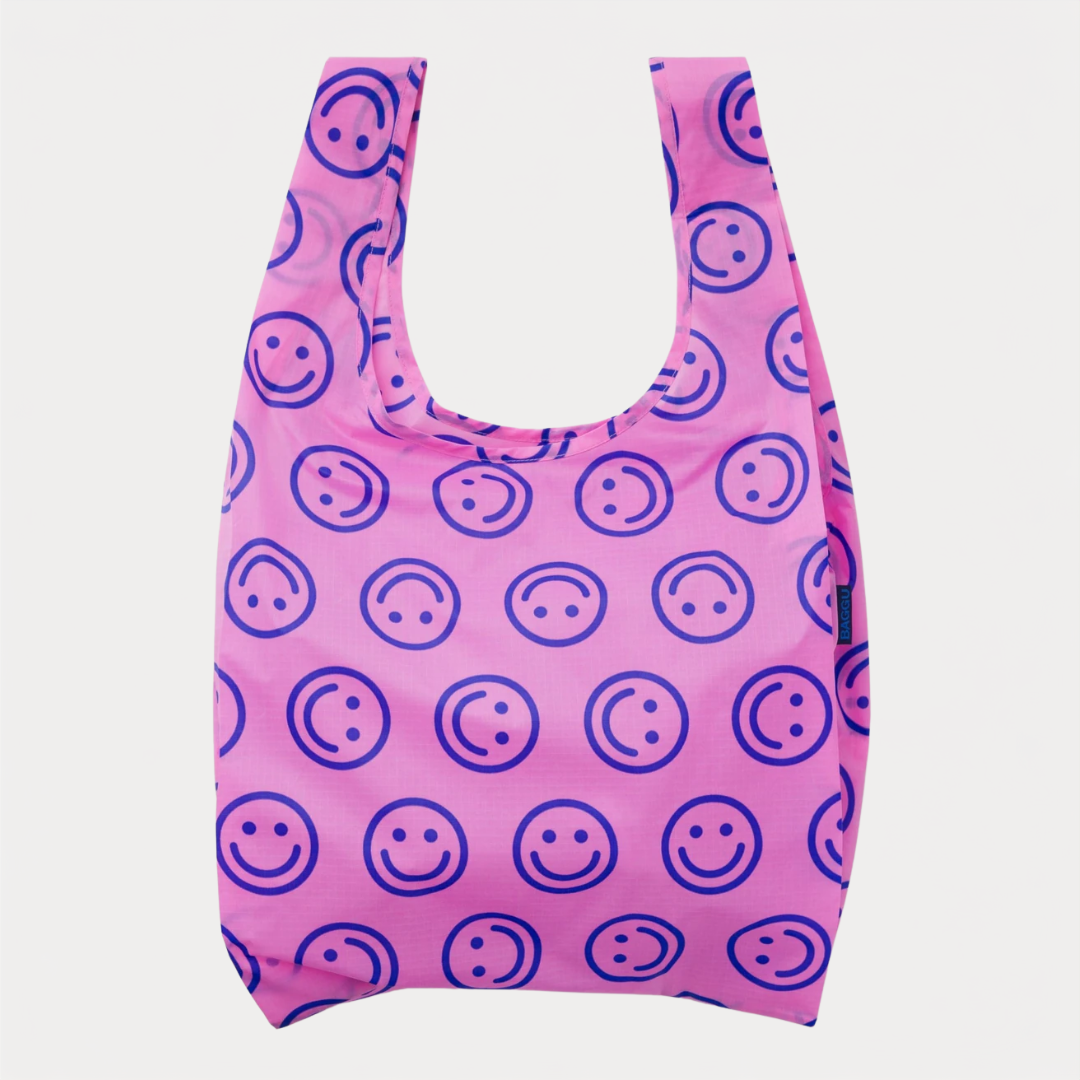 Pop Pink Happy Standard Baggu