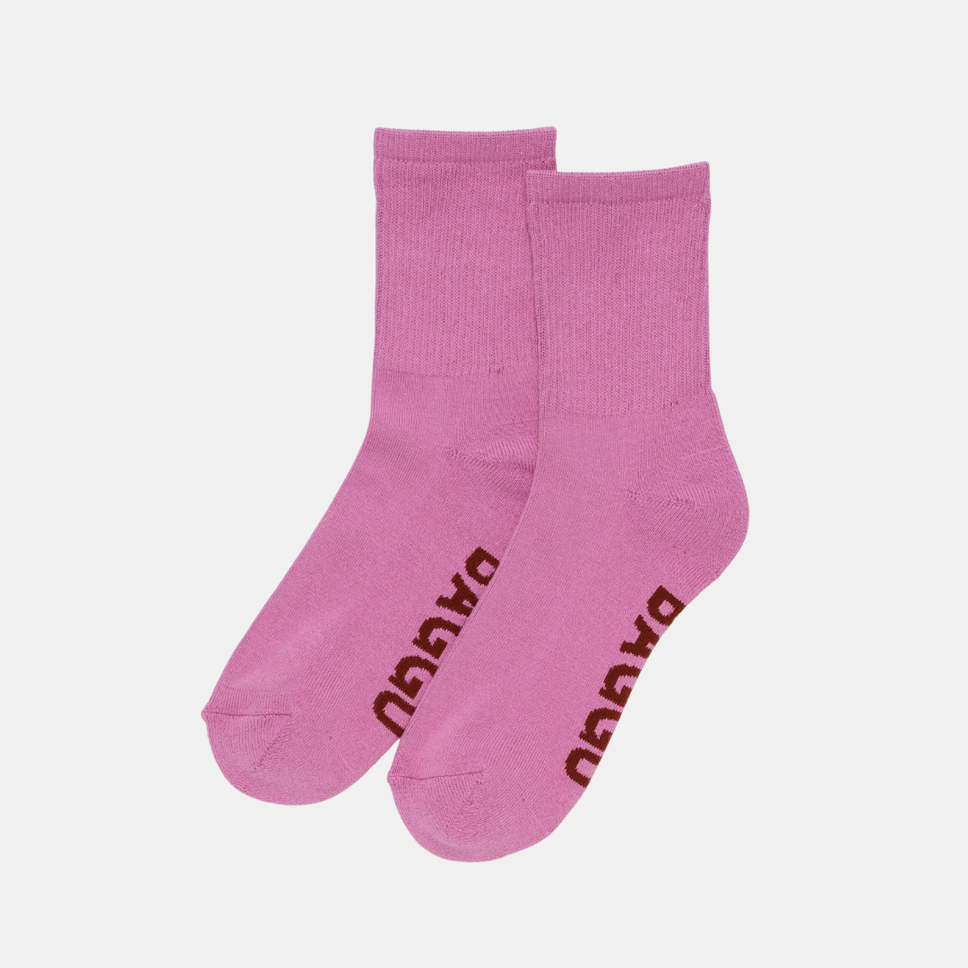 Extra Pink Ribbed Socks