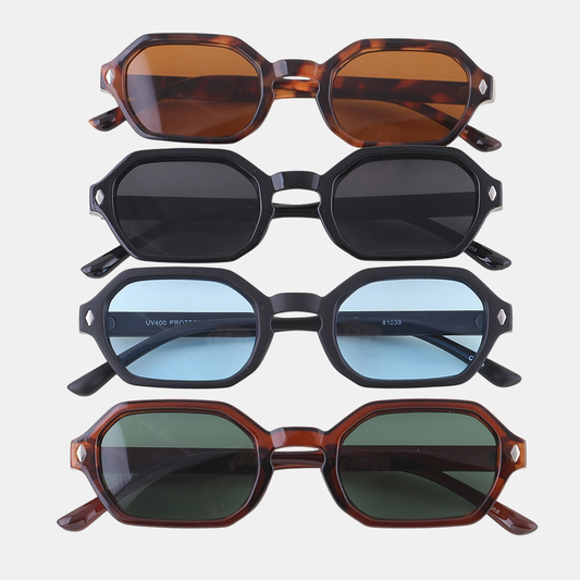 Diamond Cut Block Sunglasses