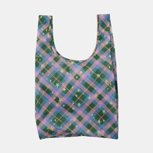 Green Star Plaid Standard Baggu
