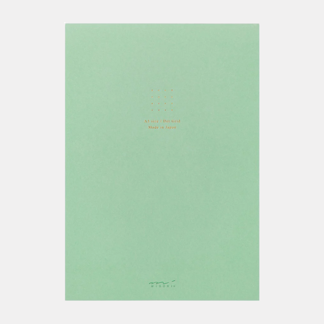 Green A5 Dot Grid Paper Pad