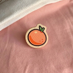 Animal Crossing Orange Mini Wooden Pin