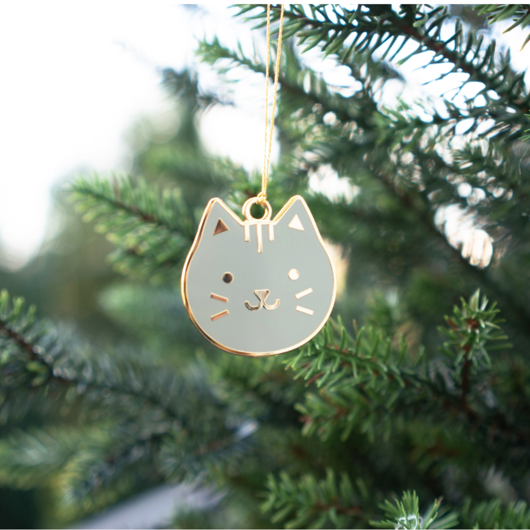 Grey Kitty Ornament
