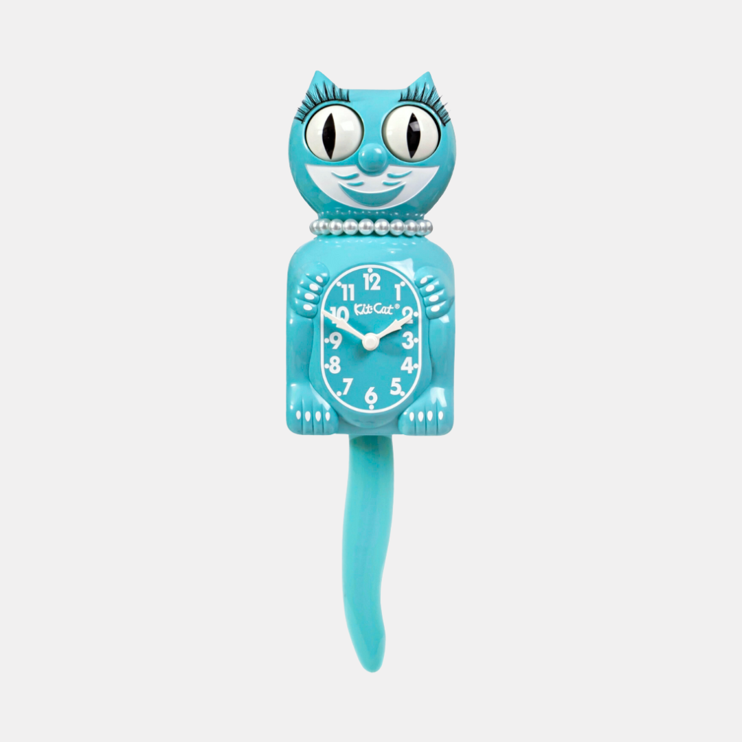 Vibrant Blue Turquoise Kit-Cat Klock