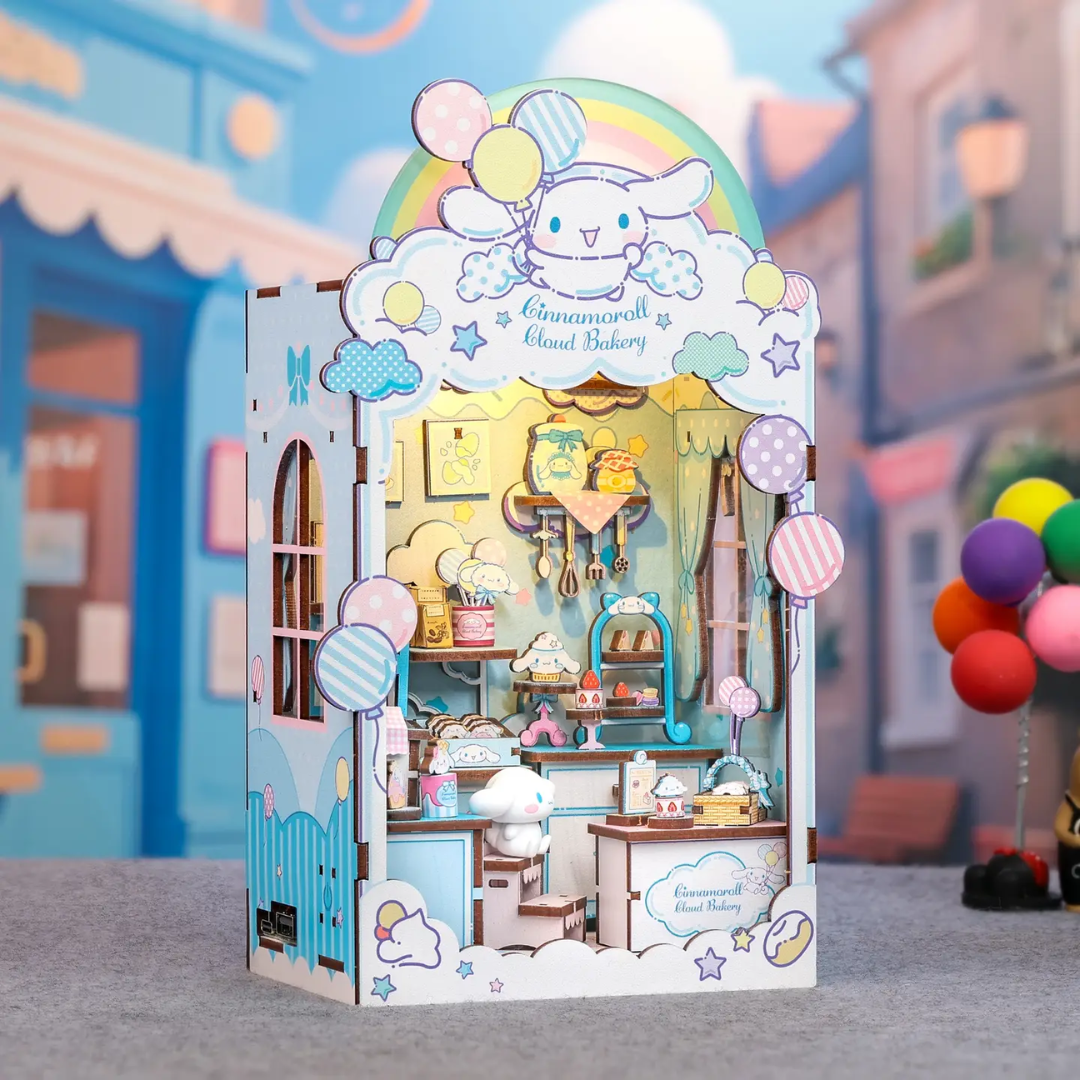 Cinnamoroll Cloud Bakery Book Nook DIY Miniature Kit