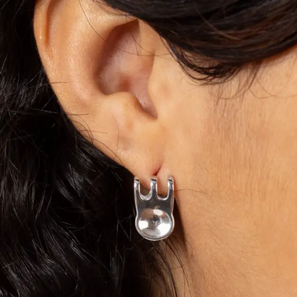 Silver Mini Claw Clip Earrings