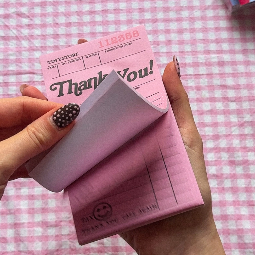 Pink 'Thank You' Sticky Notepad