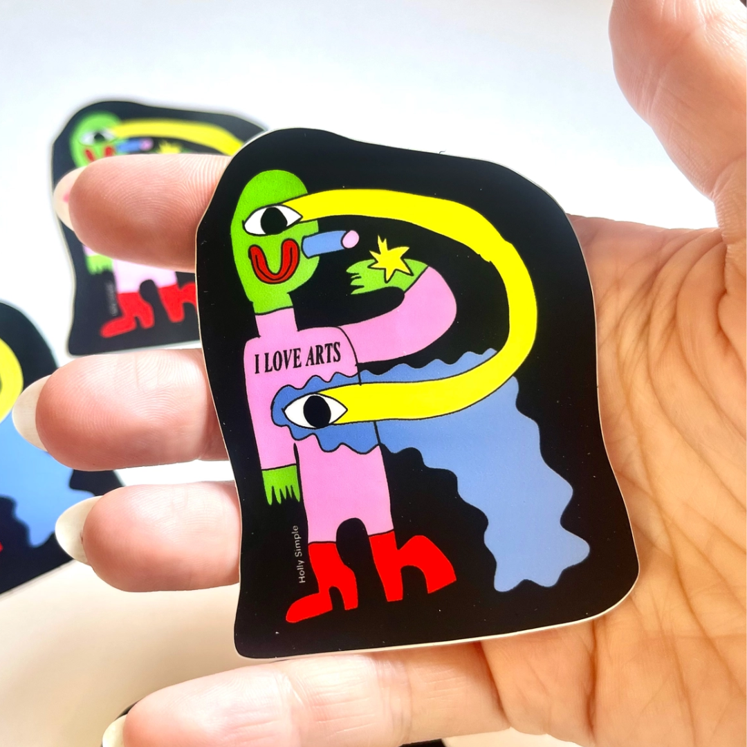 I Love Arts Sticker