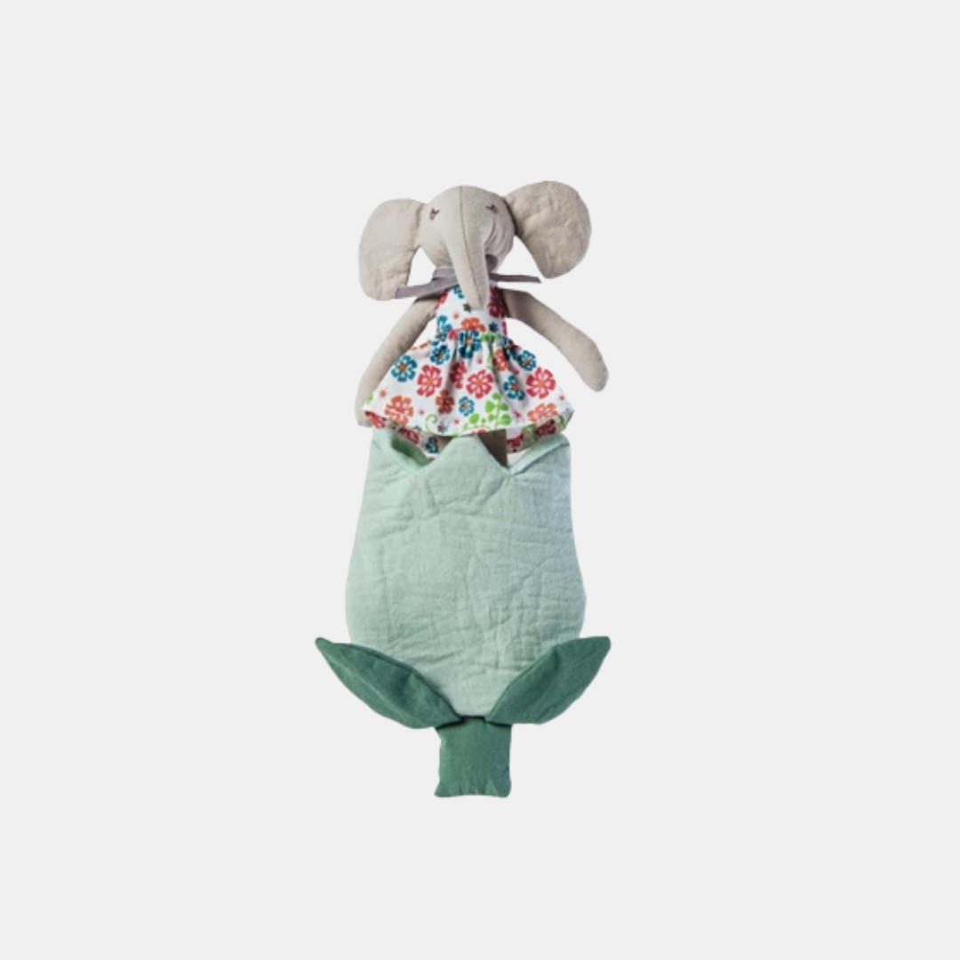 Elephant + Tulip Pocket Plushie