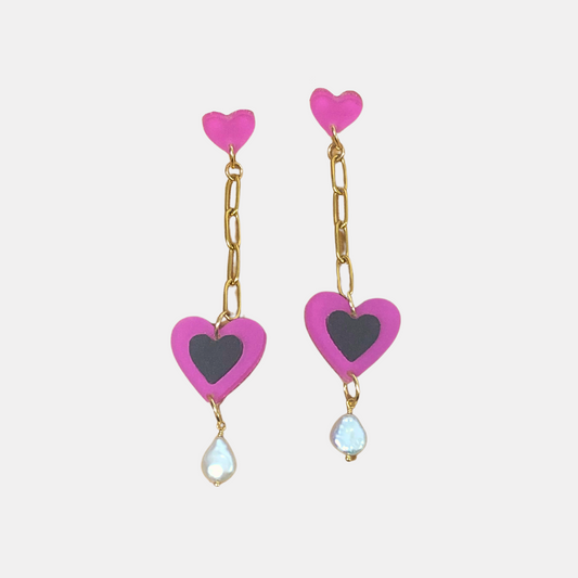 Chain Of Hearts Earrings
