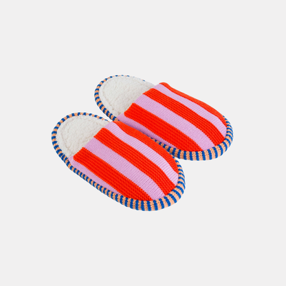 Poppy Lilac Stripe Slippers