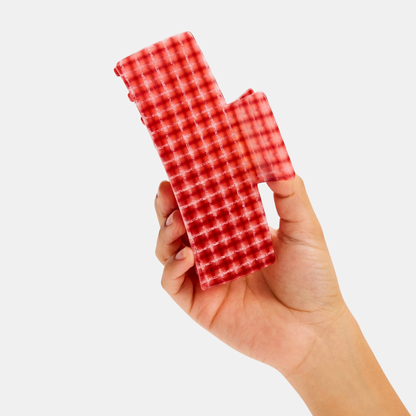 Red Plaid Jumbo Box Claw