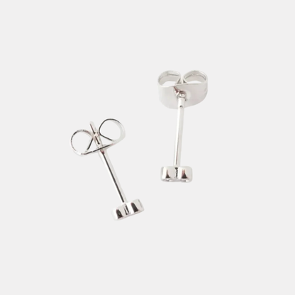 Silver Double Crystal Studs