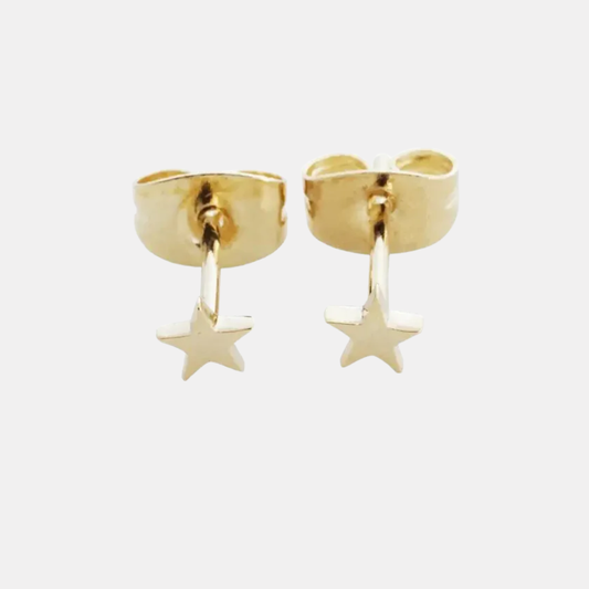 Gold Mini Star Studs