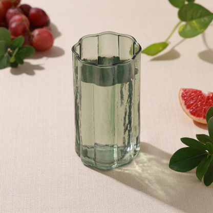 Green Daisy Glass