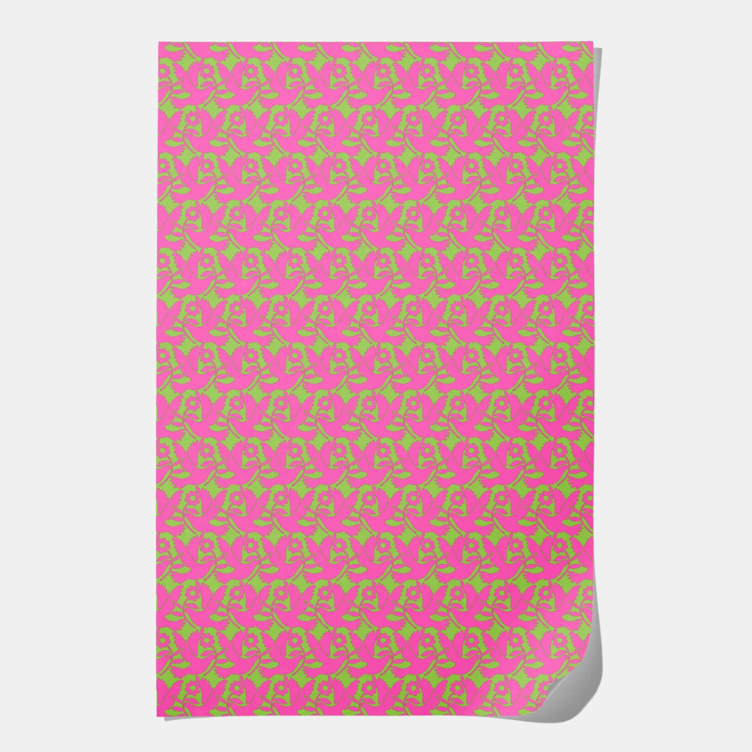 Neon Doves Gift Wrap