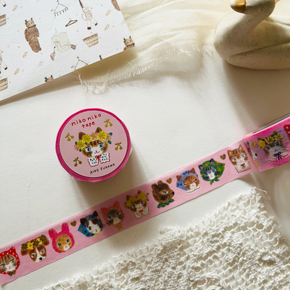 Cat Face Foil-Stamped Washi Tape