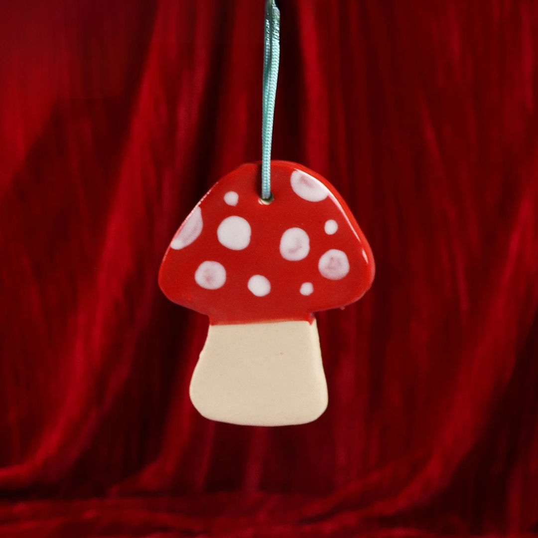 Mushroom Ceramic Ornament